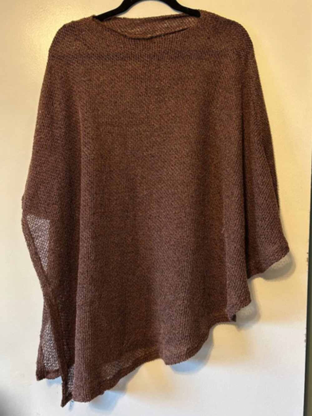 Brown Sheer Knit Shawl